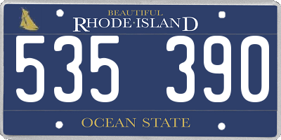 RI license plate 535390
