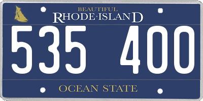 RI license plate 535400