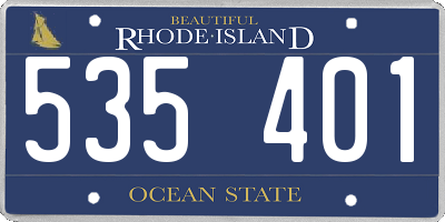RI license plate 535401