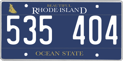 RI license plate 535404