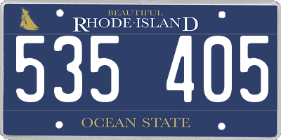 RI license plate 535405