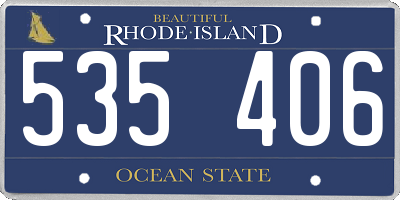 RI license plate 535406