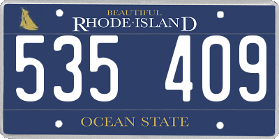 RI license plate 535409