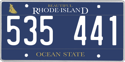 RI license plate 535441