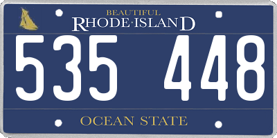 RI license plate 535448