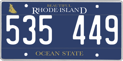 RI license plate 535449