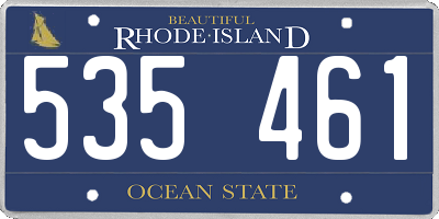 RI license plate 535461