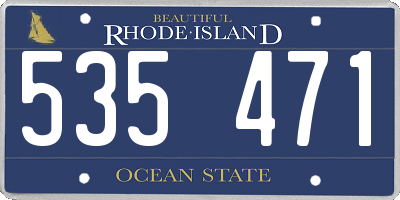 RI license plate 535471