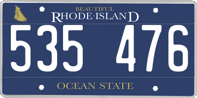 RI license plate 535476