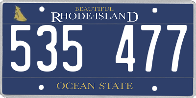 RI license plate 535477