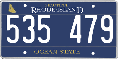 RI license plate 535479