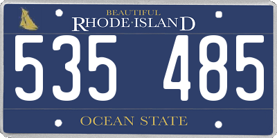RI license plate 535485