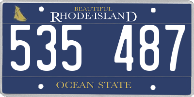 RI license plate 535487