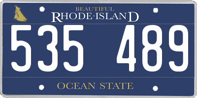 RI license plate 535489