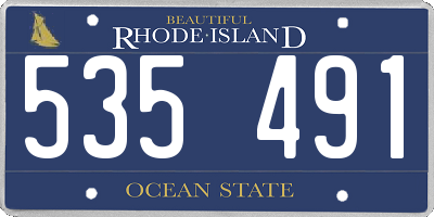 RI license plate 535491