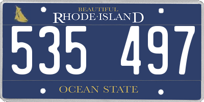 RI license plate 535497