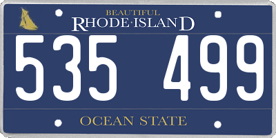 RI license plate 535499