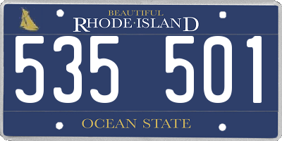 RI license plate 535501