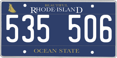 RI license plate 535506