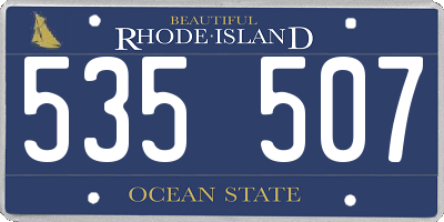 RI license plate 535507
