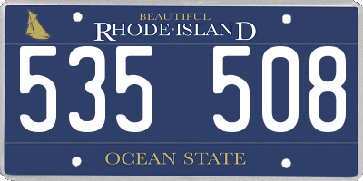 RI license plate 535508