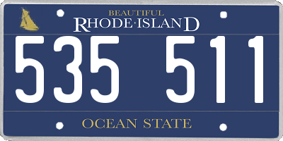 RI license plate 535511