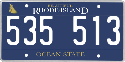RI license plate 535513