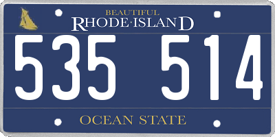 RI license plate 535514