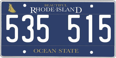 RI license plate 535515