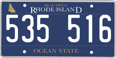 RI license plate 535516