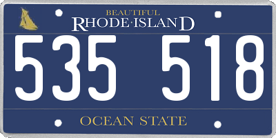 RI license plate 535518
