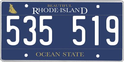 RI license plate 535519