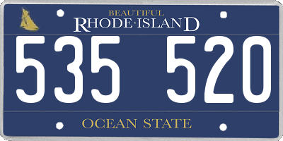 RI license plate 535520