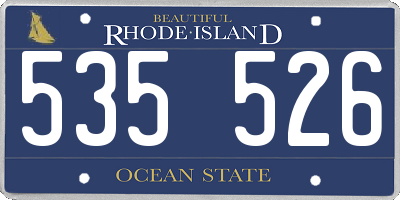 RI license plate 535526