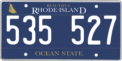RI license plate 535527