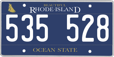 RI license plate 535528