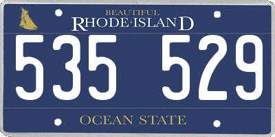 RI license plate 535529