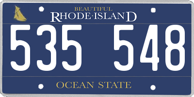 RI license plate 535548