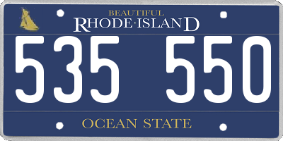 RI license plate 535550
