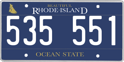 RI license plate 535551