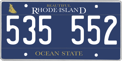 RI license plate 535552