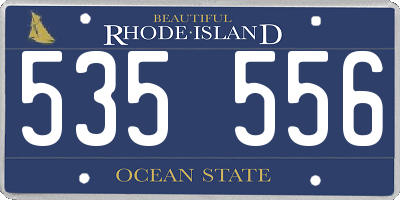 RI license plate 535556