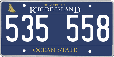 RI license plate 535558