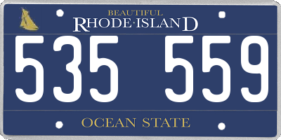 RI license plate 535559