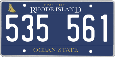 RI license plate 535561