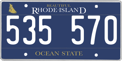 RI license plate 535570