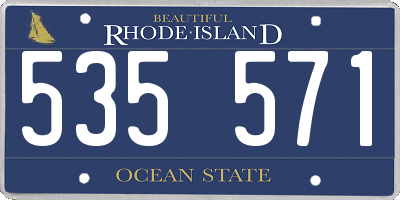RI license plate 535571