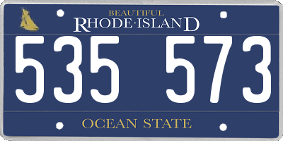 RI license plate 535573