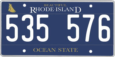RI license plate 535576