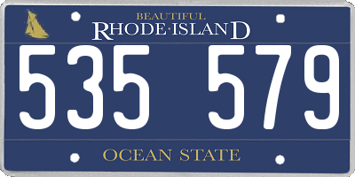 RI license plate 535579